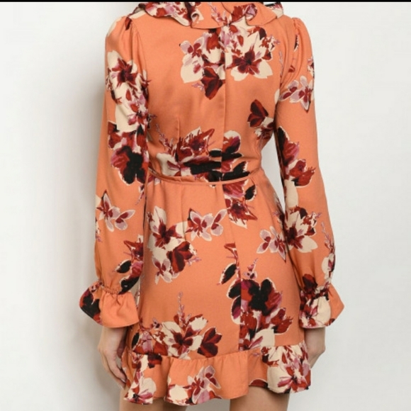 Surplice Ruffle Flounce Wrap Dress Sold by Vici - Picture 7 of 7